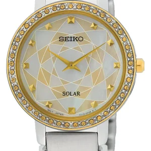 Seiko Conceptual Series Gold Dial Steel Dress Watch SUP454P