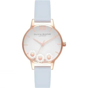 Olivia Burton Dancing Daisy Chalk Blue Watch