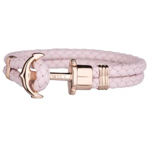 Paul Hewitt Phrep Leather Rose Gold / Pink Rose Bracelet - XS