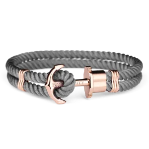 Paul Hewitt Phrep Nylon Rose Gold / Grey Bracelet - XL