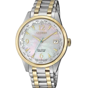 Citizen Mother Of Pearl World Time Classic Watch FC8008-88D