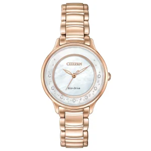Citizen Eco-Drive L Circle Of Time Rose Gold Tone Womens Watch