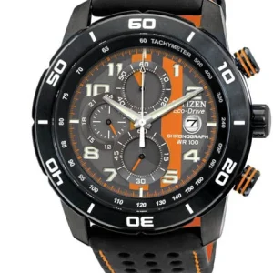 Citizen Eco-Drive Primo Black&Orange Leather Strap Ca0467-11H - Mens Watch