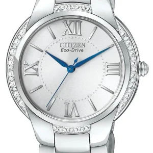 Citizen Eco-Drive Ciena Diamond Stainless-Steel Em0090-57A - Womens Watch