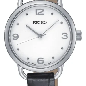 Seiko Quartz Leather Womens Watch SUR669P-2