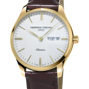 Frederique Constant Classics Quartz Silver Colored Dial Day/Date Mens Watch