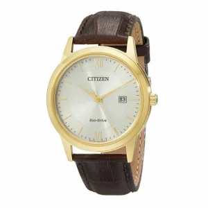 Citizen Brown Leather Strap Mens Watch
