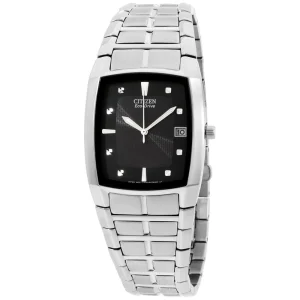 Citizen Eco Drive Black Dial Stainless Steel Bm6550-58E Mens Watch