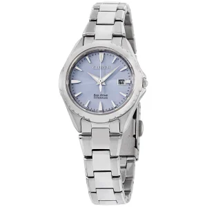 Citizen Titanium Baby Blue Dial Womens Watch