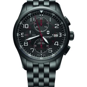 Victorinox Airboss Chronograph Black Dial Automatic Mens Watch