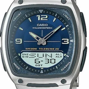 Casio Aw81D-2Av Ana-Digi Stainless Steel Mens Watch