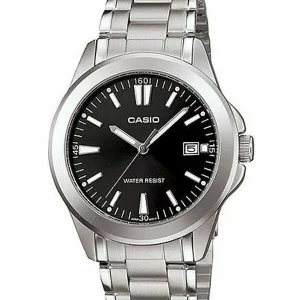 Casio Quartz Analog Black Dial Stainless Steel Mtp-1215A-1A2 Mens Watch