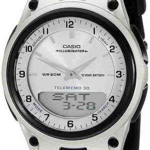 Casio Analog Digital Telememo Illuminator Aw-80-7Av Mens Watch