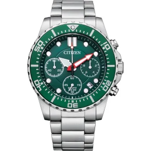 Citizen Quartz Green Chronograph Men's Watch AI5009-80X