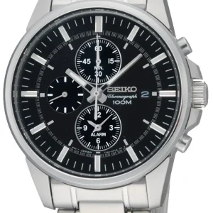 Seiko Mens Alarm Chronograph 100M SNAF03J