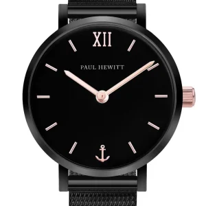 Paul Hewitt Modest Black Sunray Mesh Watch