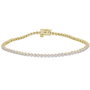 Bracelet with 1ct Diamonds in 9K Yellow Gold