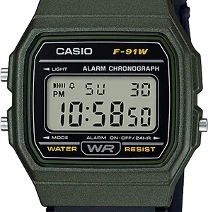 Casio Mens 'Classic' Quartz Plastic And Resin Casual Watch (Model: F-91Wm-3Adf)