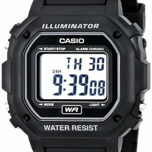 Casio Mens F108Wh Illuminator Collection Black Resin Strap Digital Watch