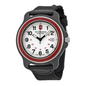 Victorinox Original Xl White Dial Black Nylon Strap Mens Watch
