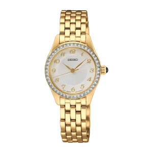 Seiko Ladies Daywear Gold Tone Watch SUR388P