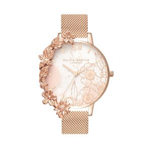 Olivia Burton Case Cuffs Rose Gold Watch - Rose Gold