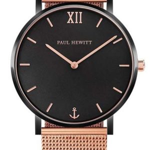 Paul Hewitt Sailor Black Sunray Rose Gold Mesh Watch
