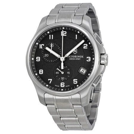 Victorinox Officers Chronograph Stainless Steel Mens Watch 241592 - Image 5
