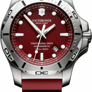 Victorinox I.N.O.X. Professional Diver Red Dial Rubber Mens Watch