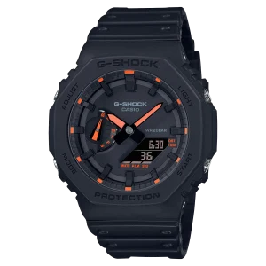 G-Shock Neon Accent Black Resin Band Watch GA2100-1A4