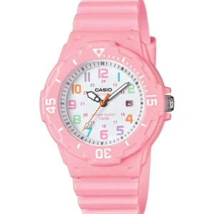Casio Diver Look Analog Pink Resin Band Watch LRW-200H-4B2