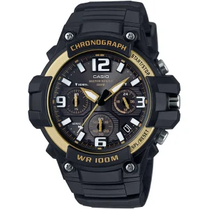 Casio Black Gold Chronograph Quartz Casual Mens Watch MCW100H-9A2