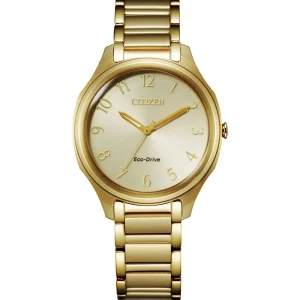 Citizen Eco-Drive Champagne Dress Watch EM0752-54P