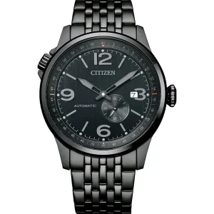 Citizen Automatic Black on Black Stainless Steel Watch NJ0147-85E