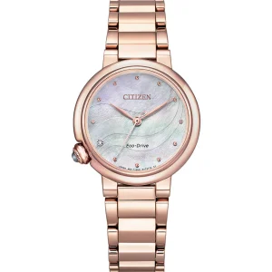 Citizen Mother Of Pearl Rose Gold Dress Women's Watch EM0912-84Y