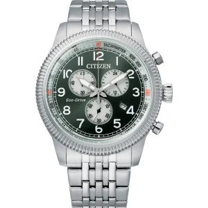 Citizen Deep Green Dial Chronograph Watch AT2460-89X