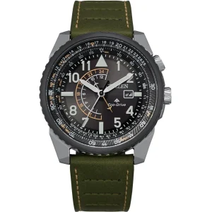 Citizen ProMaster Sky Green Leather Watch BJ7138-04E