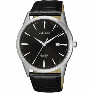 Citizen Dress Black Dial And Leather Band Watch BI5000-10E