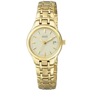 Citizen Ladies Eco-Drive Gold Tone Watch EW1262-55P