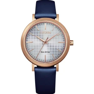 Citizen Dress Blue Leather Band Women's Watch EM0763-07A