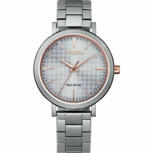 Citizen Eco-Drive Silver Dial Dress Watch EM0766-50A