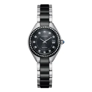 Citizen Dress Black and Silver Womens Watch EW2558-88E