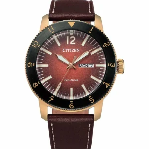 Citizen Eco-Drive Orange Dial Watch AW0079-13X