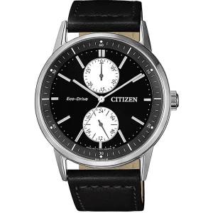 Citizen Dress Eco-Drive Black Leather Watch BU3020-15E