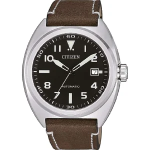 Citizen Automatic Brown Leather Dress Watch NJ0100-11E