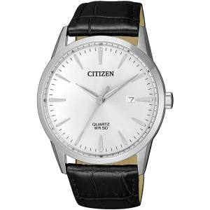 Citizen Dress Black Leather Band Mens Watch BI5000-10A