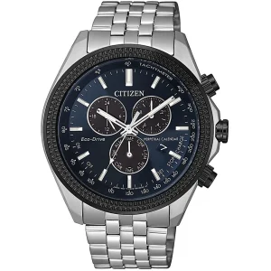 Citizen Perpetual Moonlight Blue Calendar Mens Watch BL5568-54L