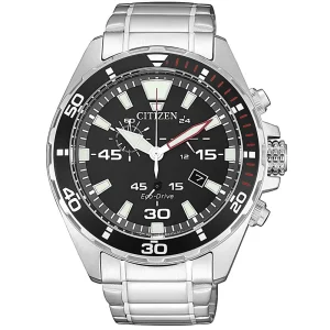 Citizen Chronograph Silver Mens Watch AT2430-80E