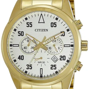 Citizen Analog White Dial Gold Tone Watch AN8092-51P