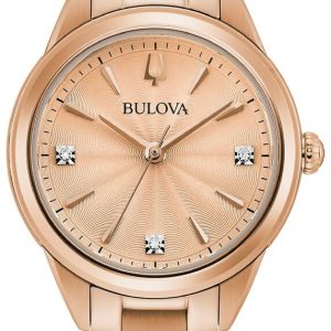 Bulova Classic Rose Gold Diamond Watch 97P151